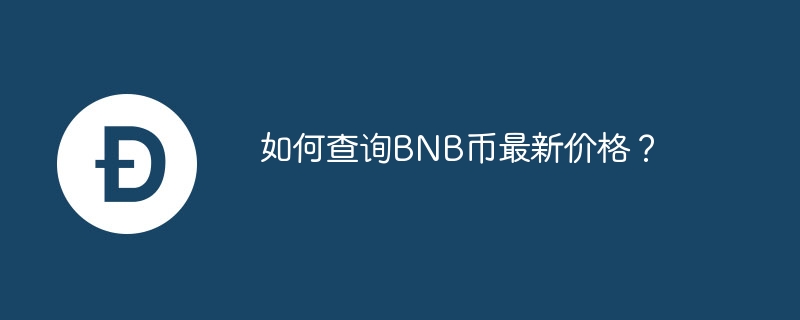 如何查询BNB币最新价格？